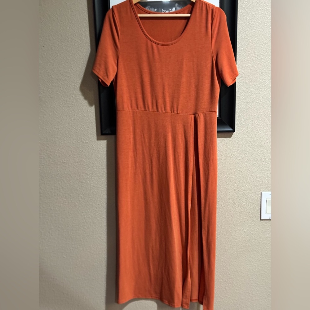 A Classy Chic Boutique Orange Short Sleeve Pajama Set - Picture 6 of 13